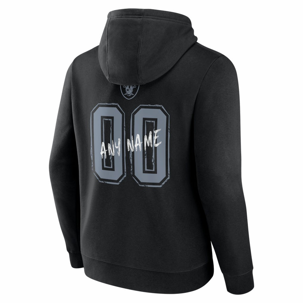 Las Vegas Raiders Hustle Personalized Name & Number Hoodie Black