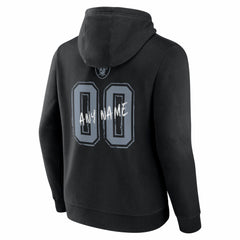 Las Vegas Raiders Hustle Personalized Name & Number Hoodie Black