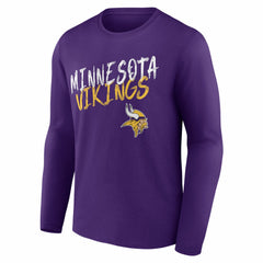 Minnesota Vikings Hustle Personalized Name & Number Long Sleeve T-Shirt Purple