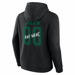 New York Jets Hustle Personalized Name & Number Hoodie Black