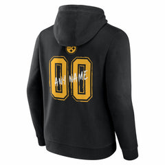 Pittsburgh Steelers Hustle Personalized Name & Number Hoodie Black