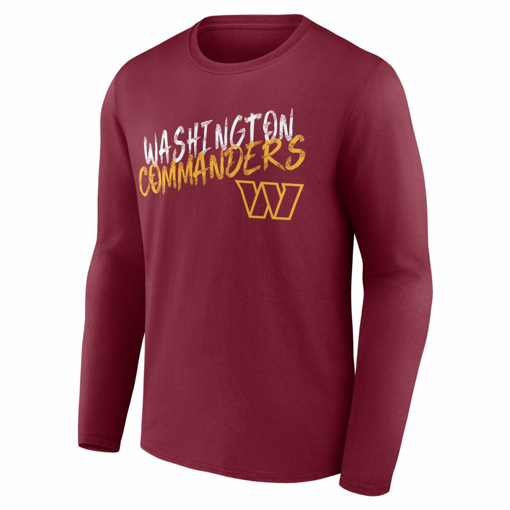 Washington Commanders Hustle Personalized Name & Number Long Sleeve T-Shirt Burgundy