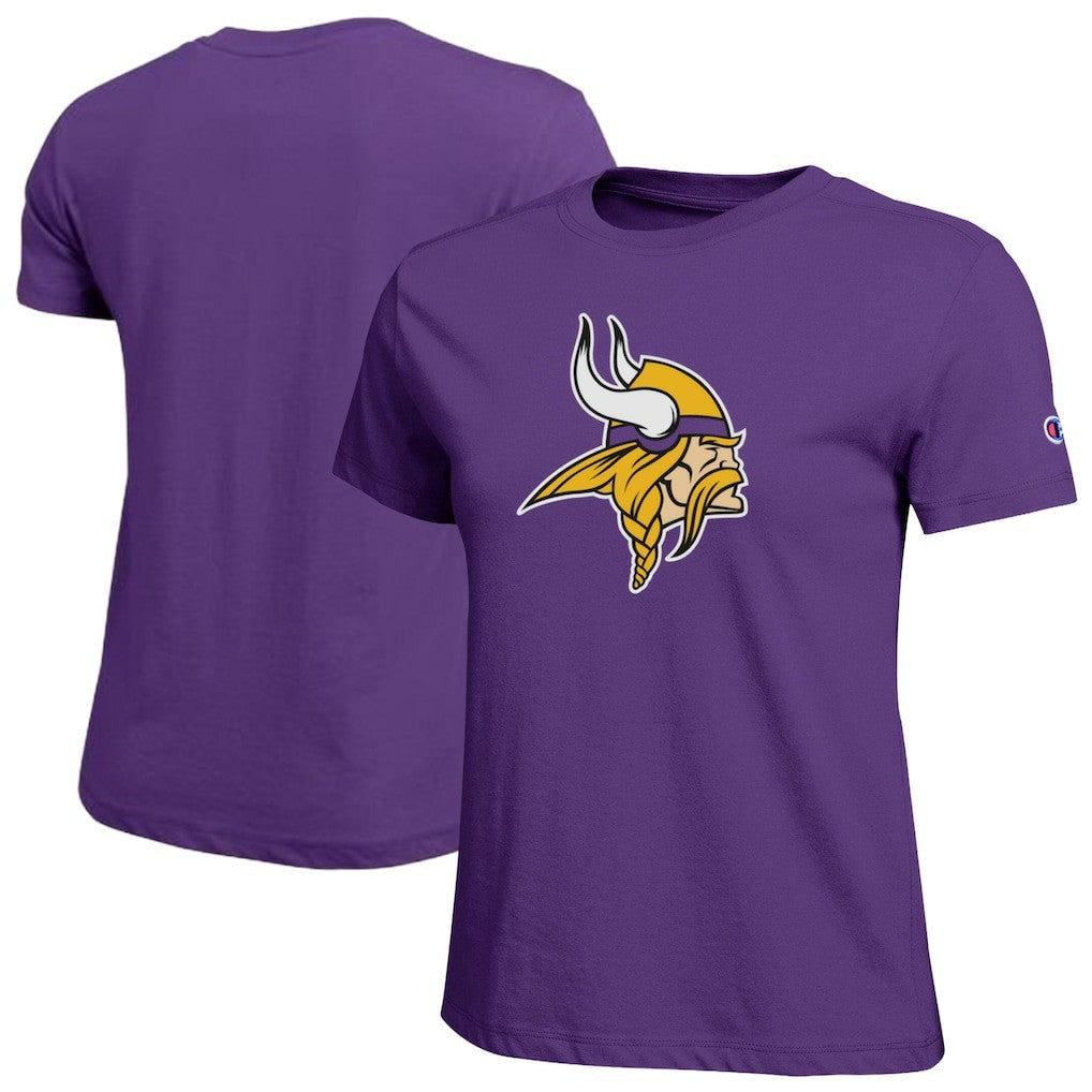 Minnesota Vikings Champion Women's Logo T-Shirt Purple