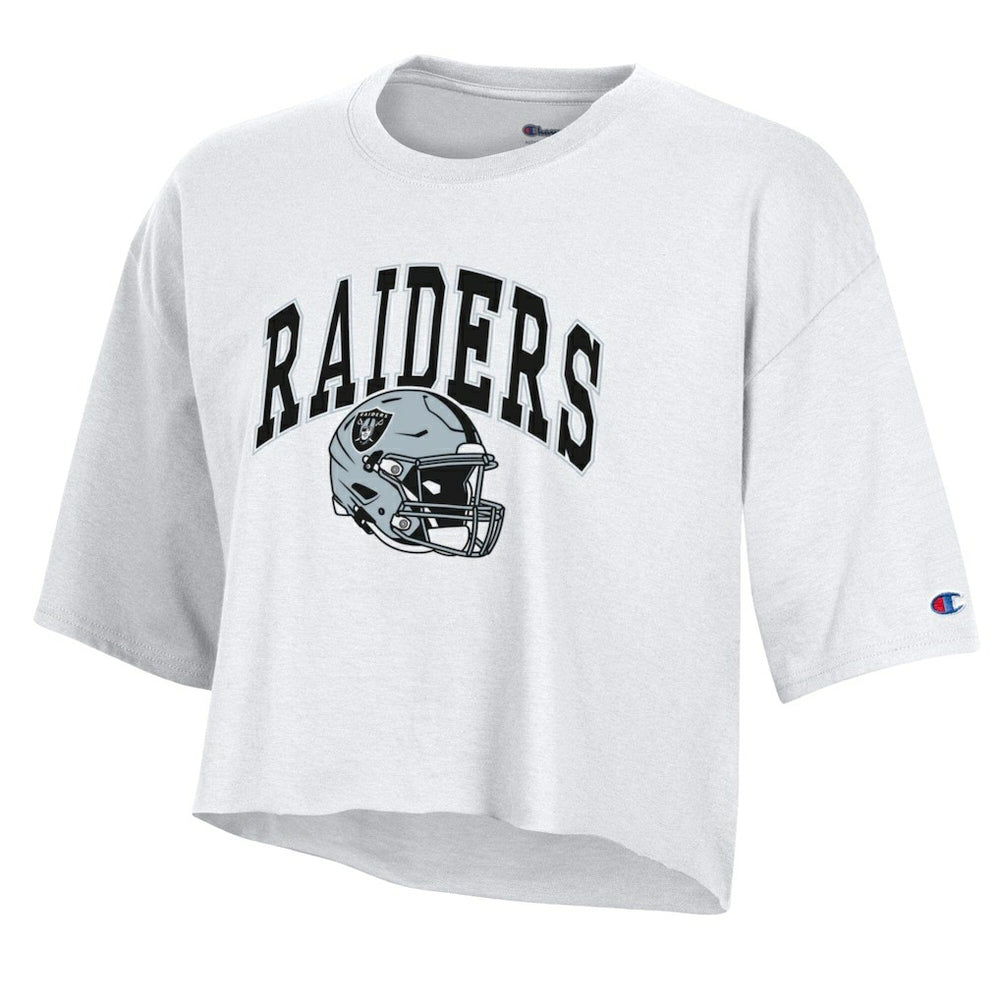 Las Vegas Raiders Champion Women's Boyfriend Cropped T-Shirt White