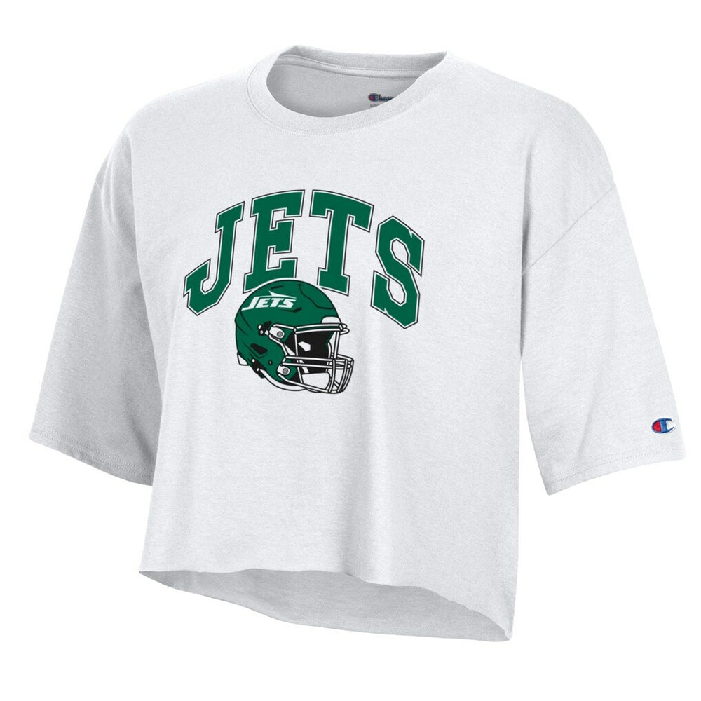 New York Jets Champion Women's Boyfriend Cropped T-Shirt White