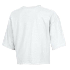 Houston Texans Champion Women's Boyfriend Cropped T-Shirt White