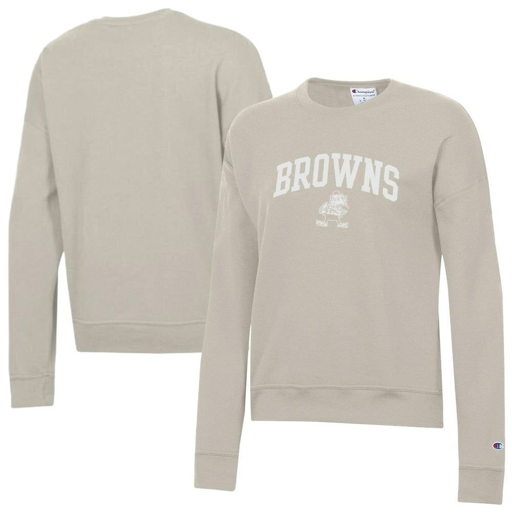 Cleveland Browns Champion Women's Powerblend Cocoa Butter Fleece Sweatshirt Light Brown
