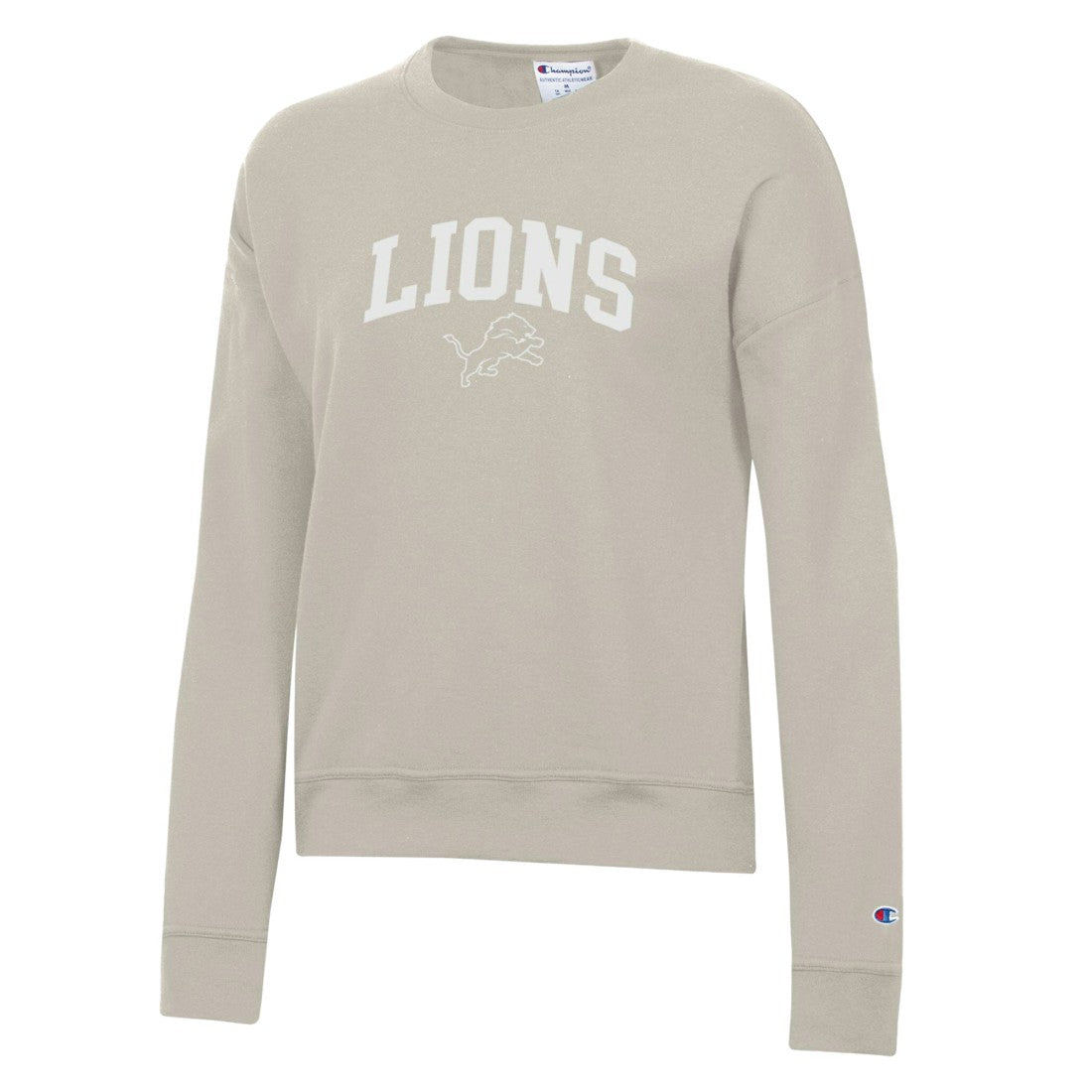 Detroit Lions Champion Women's Powerblend Cocoa Butter Fleece Sweatshirt Light Brown