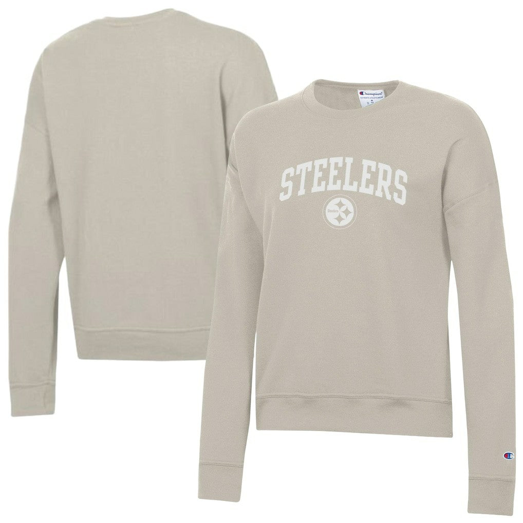 Pittsburgh Steelers Champion Women's Powerblend Cocoa Butter Fleece Sweatshirt Light Brown