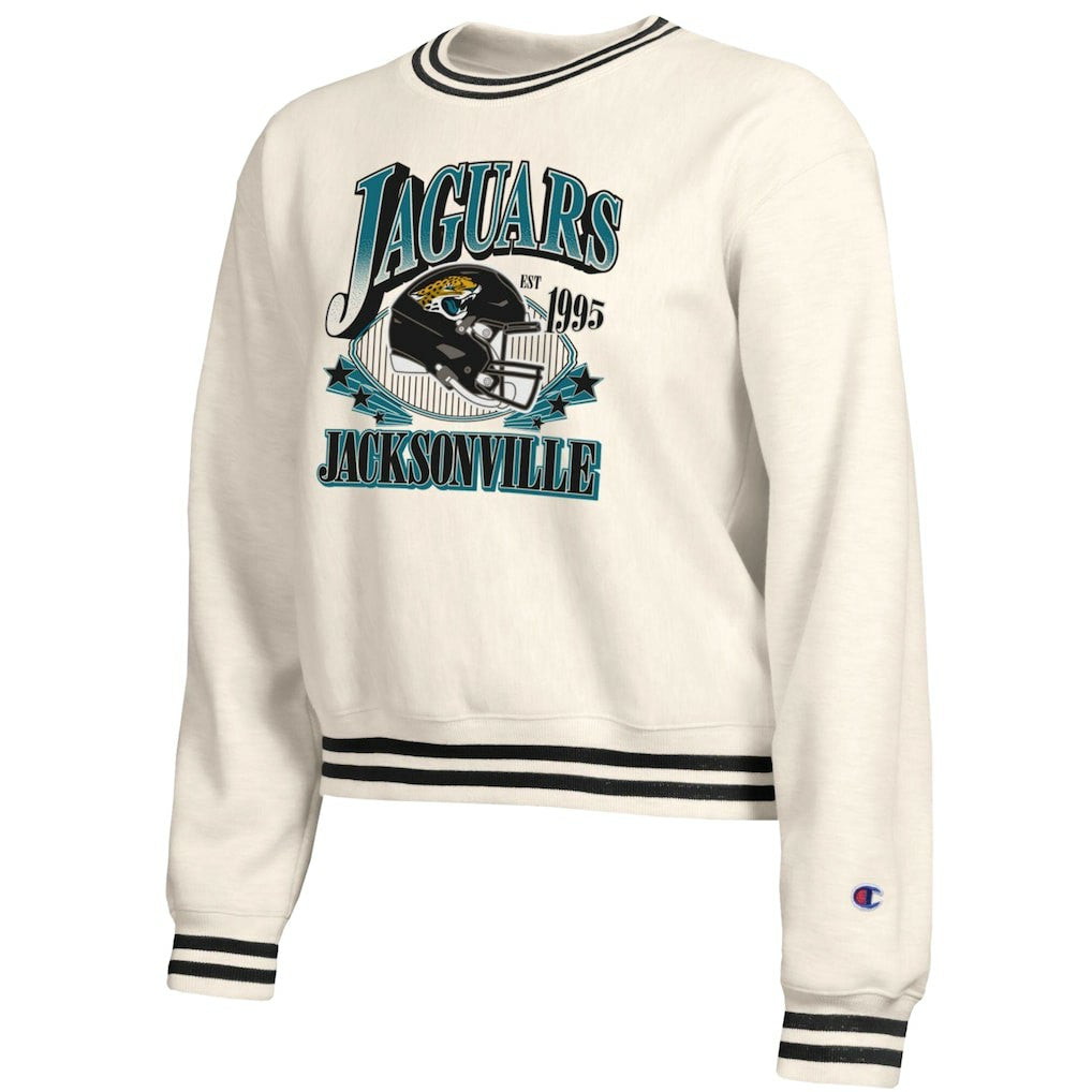 Jacksonville Jaguars Champion Women's Reverse Weave Fleece Sweatshirt Cream