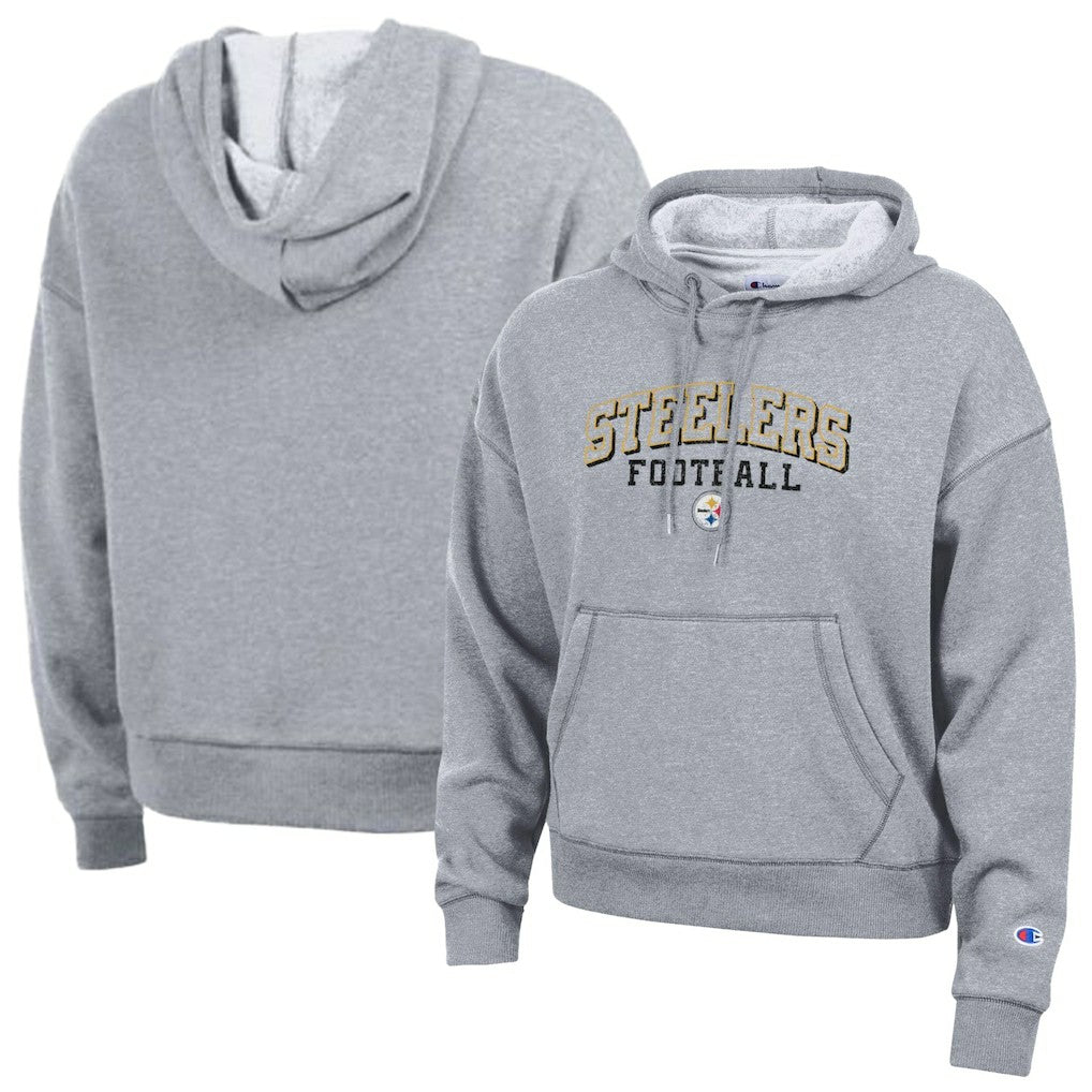Pittsburgh Steelers Champion Women's Triumph Tri-Blend Hoodie Gray