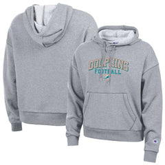 Miami Dolphins Champion Women's Triumph Tri-Blend Hoodie Gray