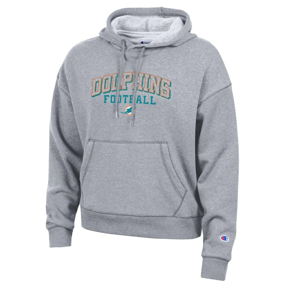 Miami Dolphins Champion Women's Triumph Tri-Blend Hoodie Gray