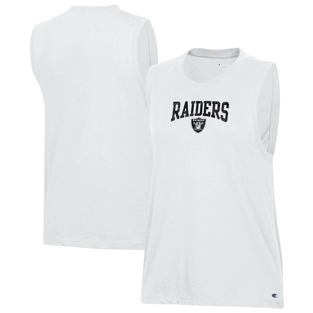 Las Vegas Raiders Champion Women's Muscle Tank Top White