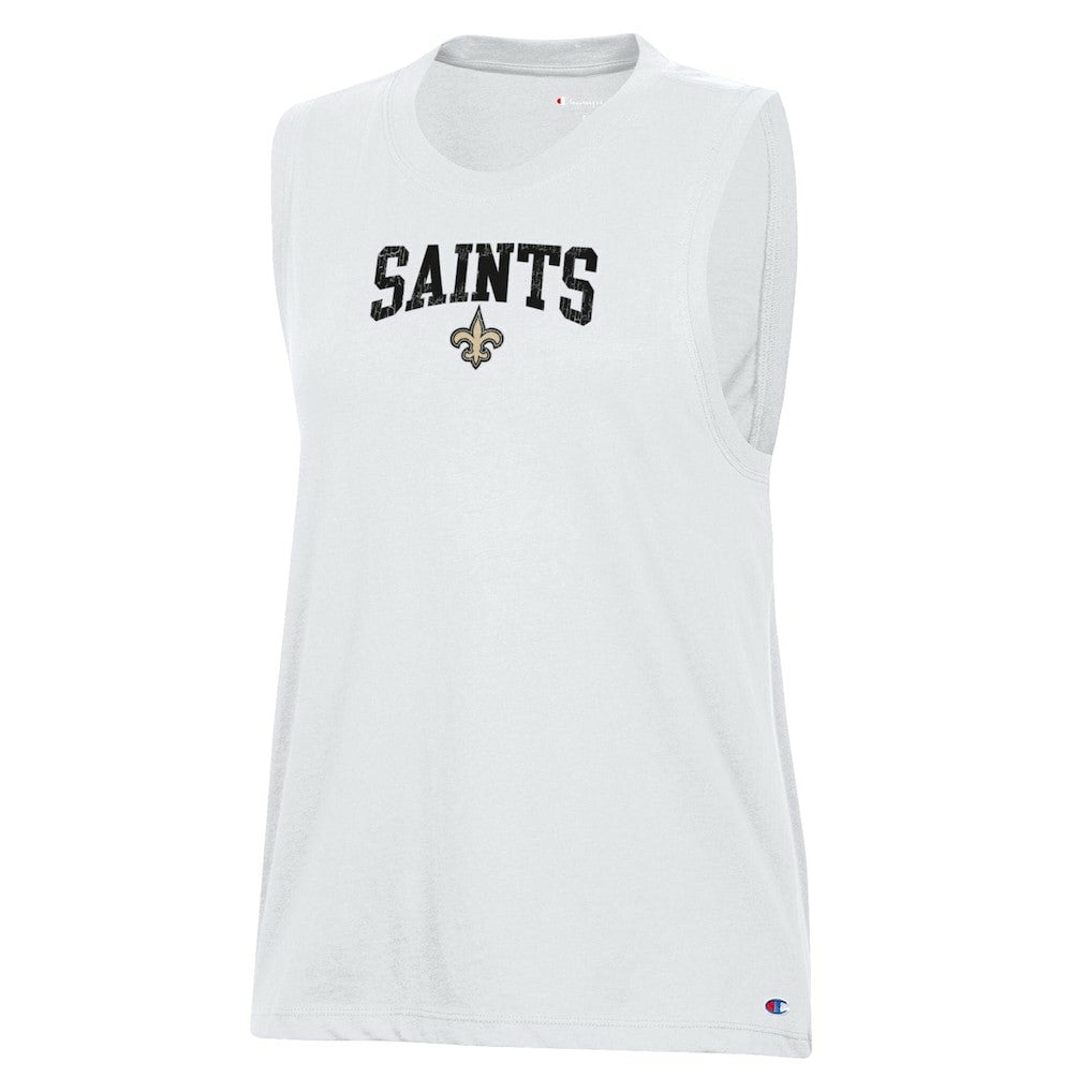 New Orleans Saints Champion Women's Muscle Tank Top White
