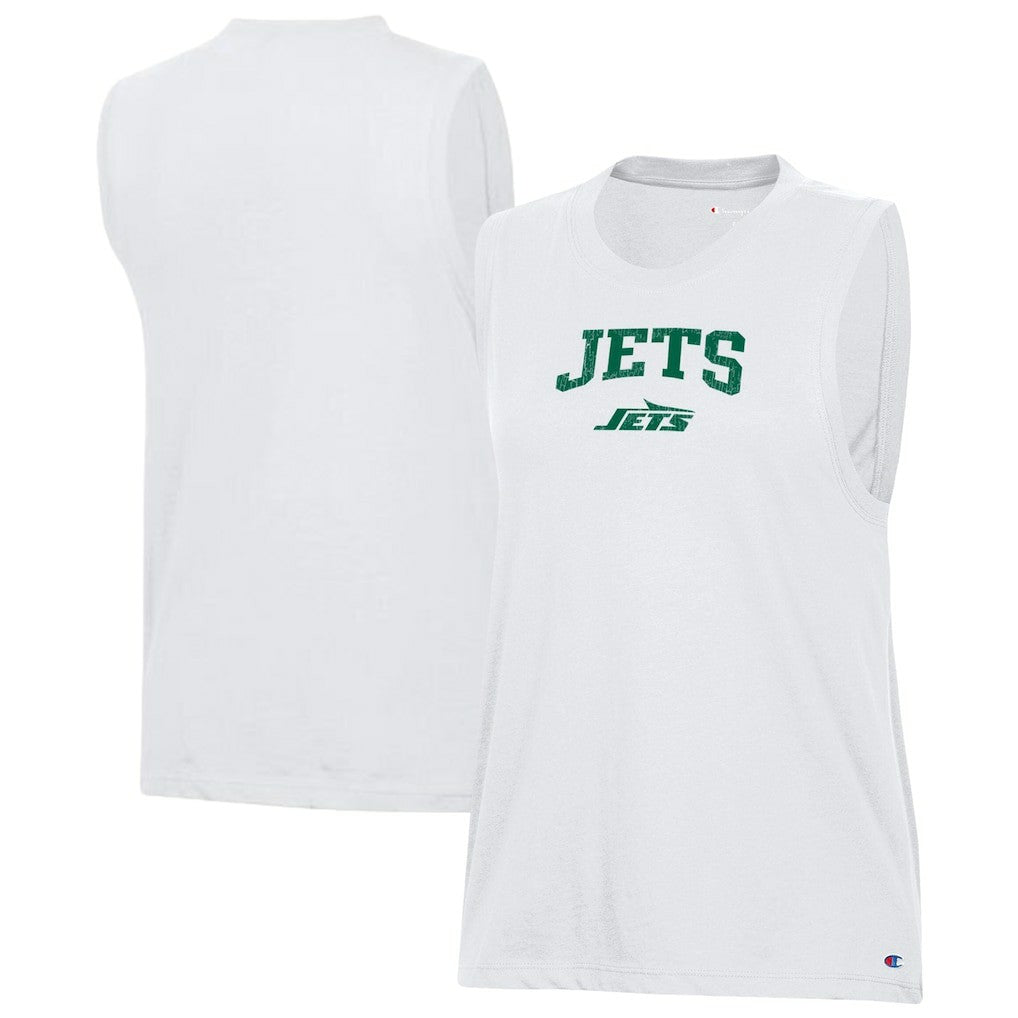 New York Jets Champion Women's Muscle Tank Top White
