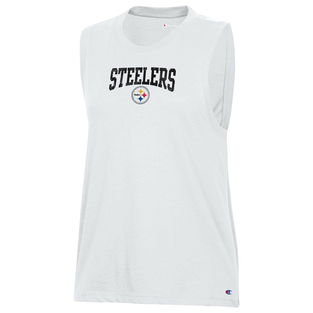 Pittsburgh Steelers Champion Women's Muscle Tank Top White