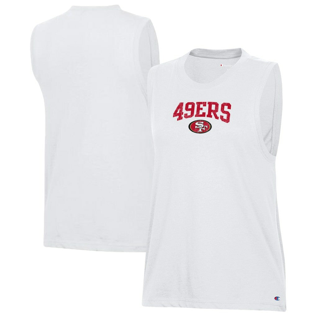 San Francisco 49ers Champion Women's Muscle Tank Top White