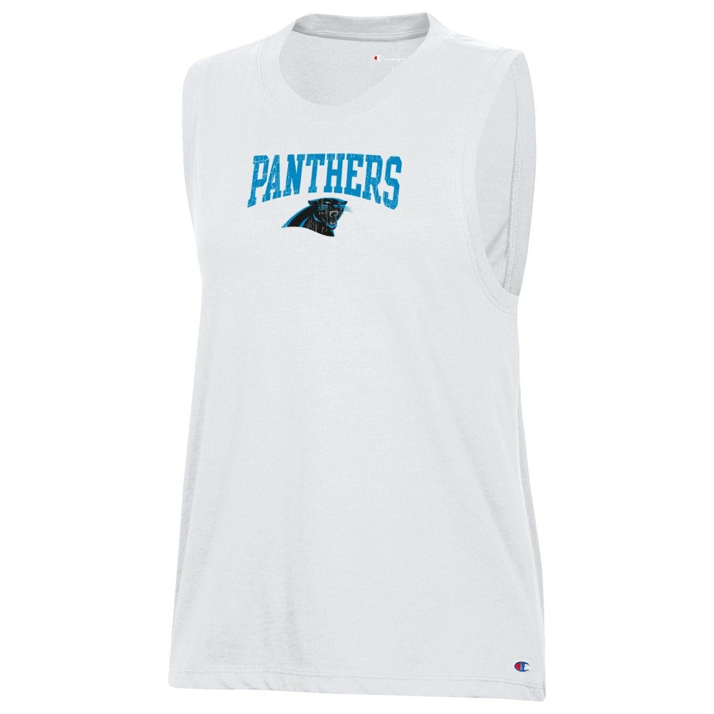 Carolina Panthers Champion Women's Muscle Tank Top White