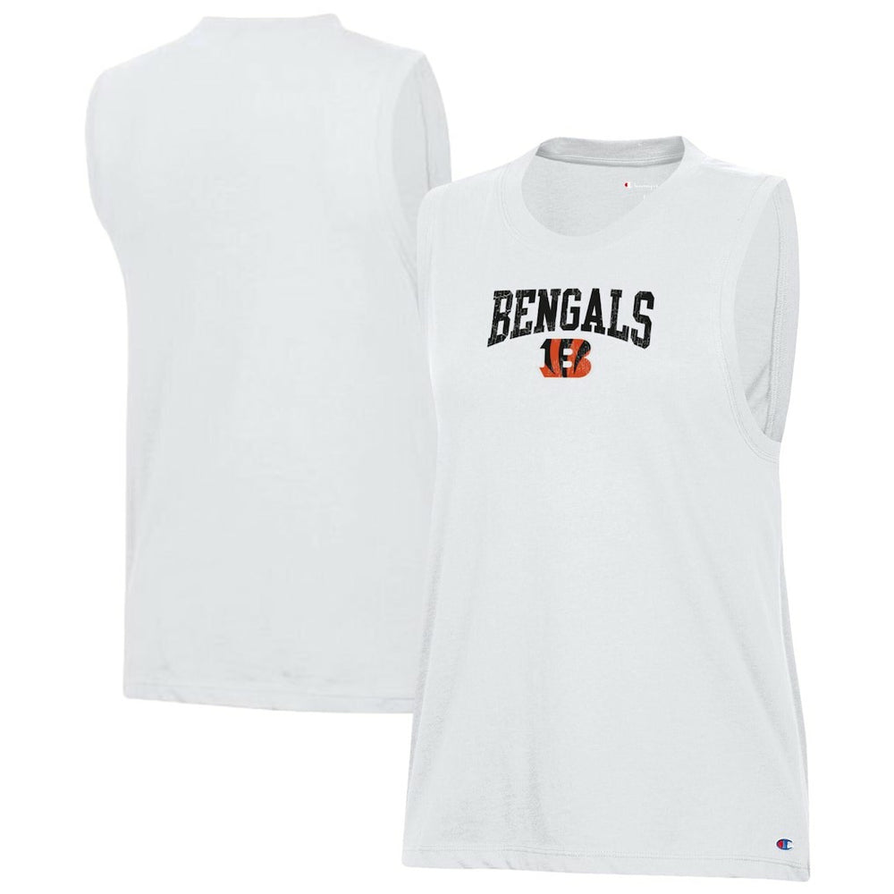 Cincinnati Bengals Champion Women's Muscle Tank Top White
