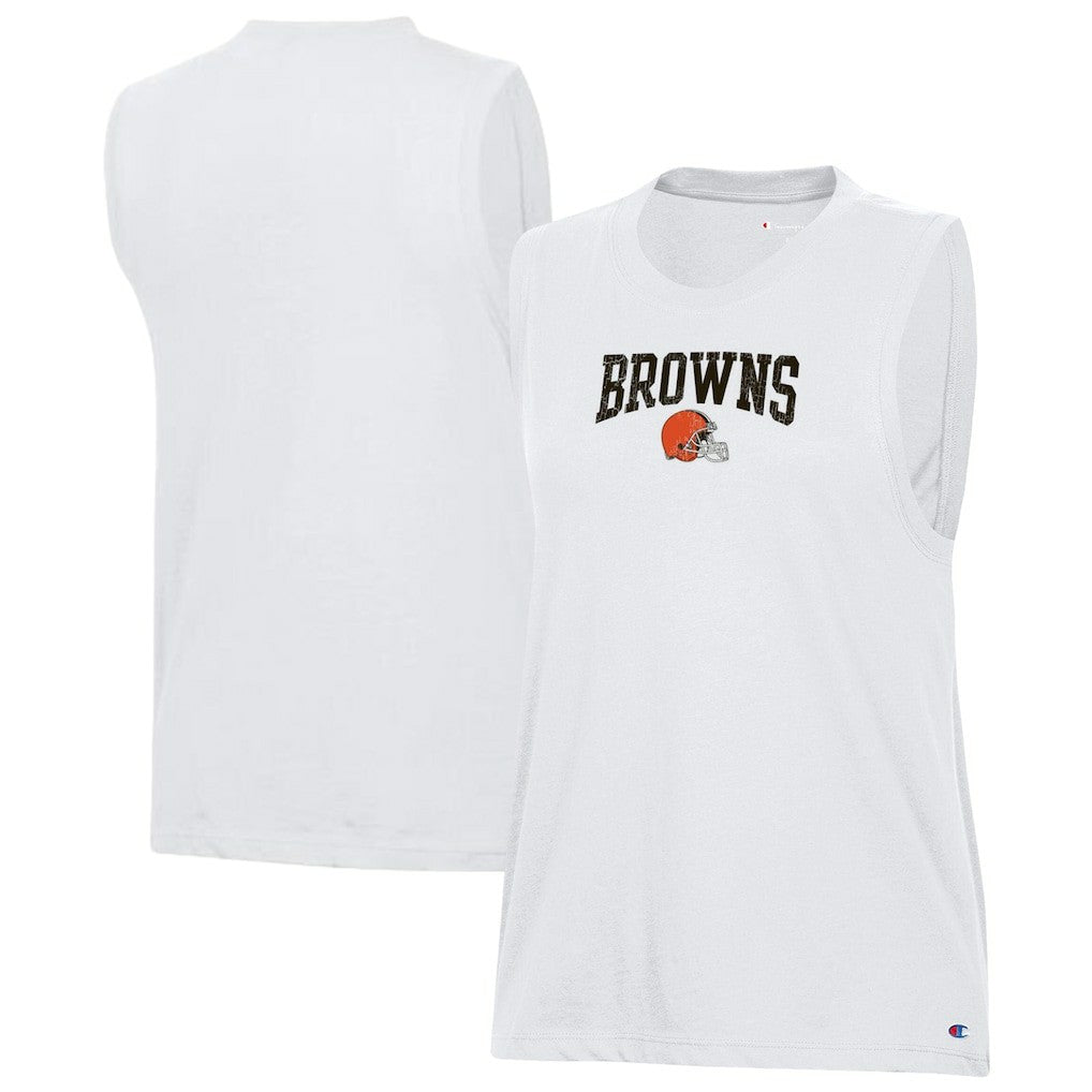 Cleveland Browns Champion Women's Muscle Tank Top White