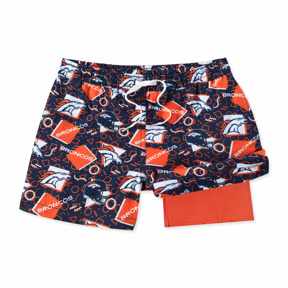 Denver Broncos Chubbies Game Day Fit Classic Lined Swim Trunks Navy