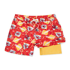 Kansas City Chiefs Chubbies Game Day Fit Classic Lined Swim Trunks Red
