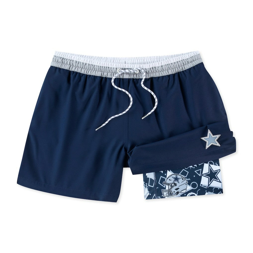 Dallas Cowboys Chubbies The Secret Lined Swim Trunks Navy