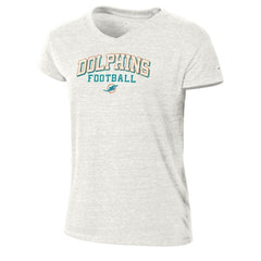 Miami Dolphins Champion Women's Triumph Tri-Blend V-Neck T-Shirt White