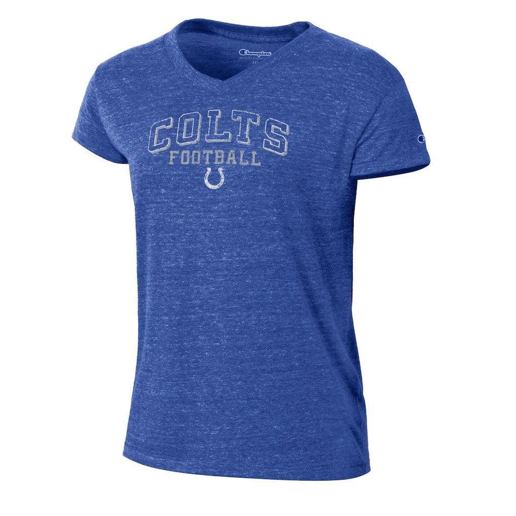 Indianapolis Colts Champion Women's Triumph Tri-Blend V-Neck T-Shirt Royal