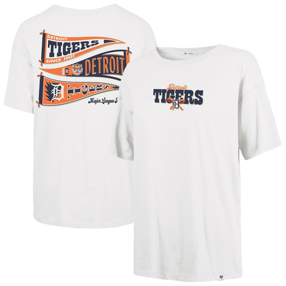 Detroit Tigers '47 Women's Bow & Banner Sadie T-Shirt - Sand T-shirts