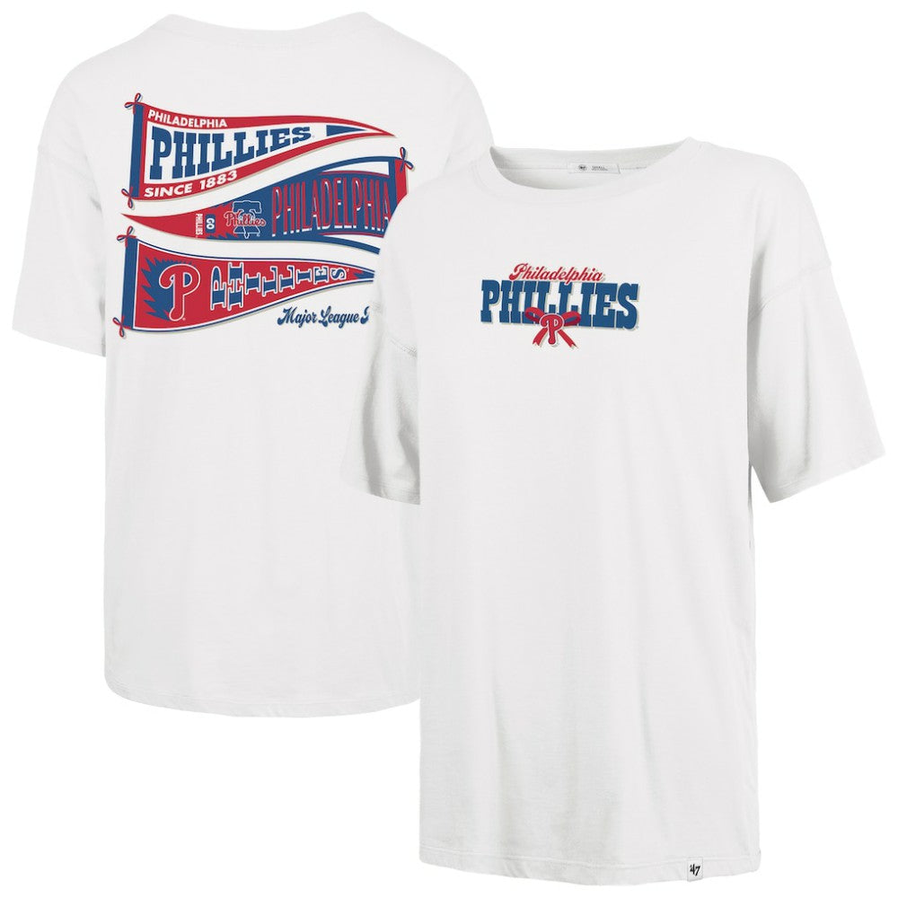 Philadelphia Phillies '47 Women's Bow & Banner Sadie T-Shirt - Sand T-shirts