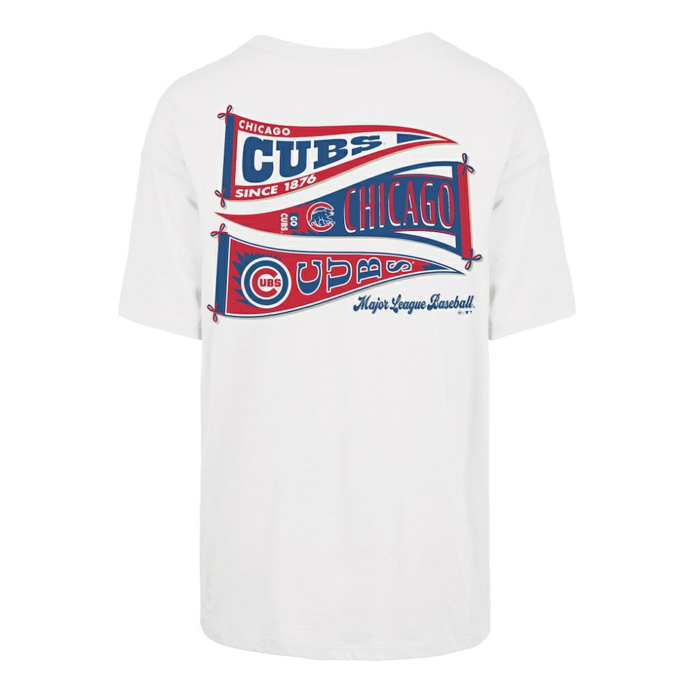 Chicago Cubs '47 Women's Bow & Banner Sadie T-Shirt - Sand T-shirts