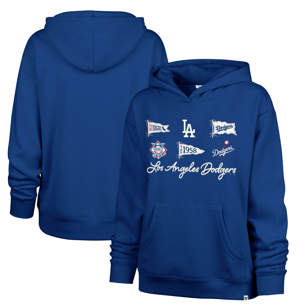 Los Angeles Dodgers '47 Women's Bow & Banners Naomi Hoodie - Royal Hoodies
