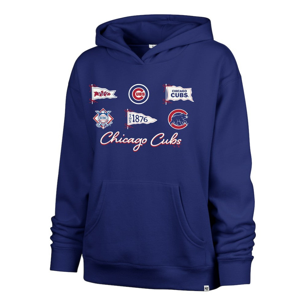 Chicago Cubs '47 Women's Bow & Banners Naomi Hoodie - Royal Hoodies