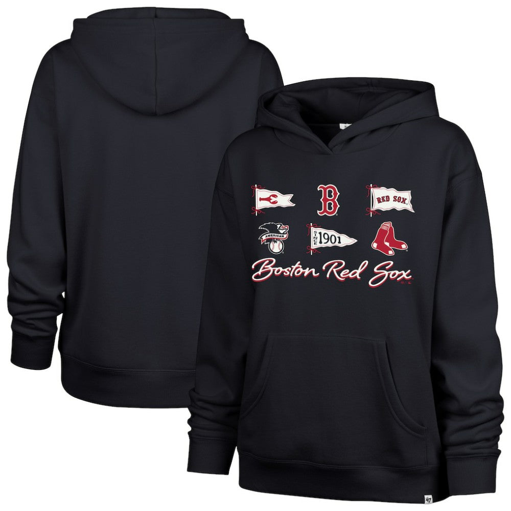 Boston Red Sox '47 Women's Bow & Banners Naomi Hoodie - Navy Hoodies