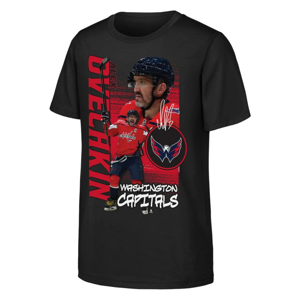 NHL Alexander Ovechkin Washington Capitals Outerstuff Youth Playmaker T-Shirt - Black