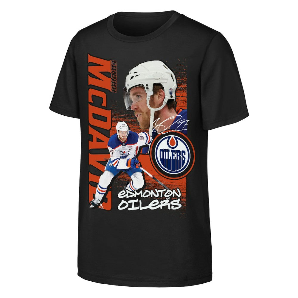 NHL Connor McDavid Edmonton Oilers Outerstuff Youth Playmaker T-Shirt - Black