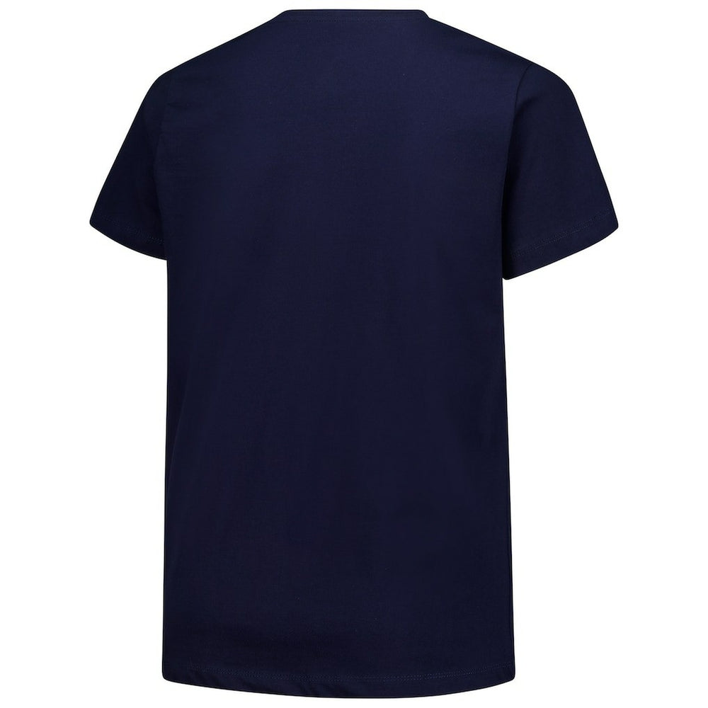 Chicago Bears Women's Plus Size Arch Over Logo V-Neck T-Shirt Navy