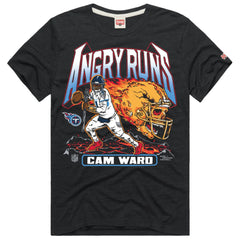 Cameron Ward Tennessee Titans Homage Unisex Angry Runs Player Graphic Tri-Blend T-Shirt Charcoal