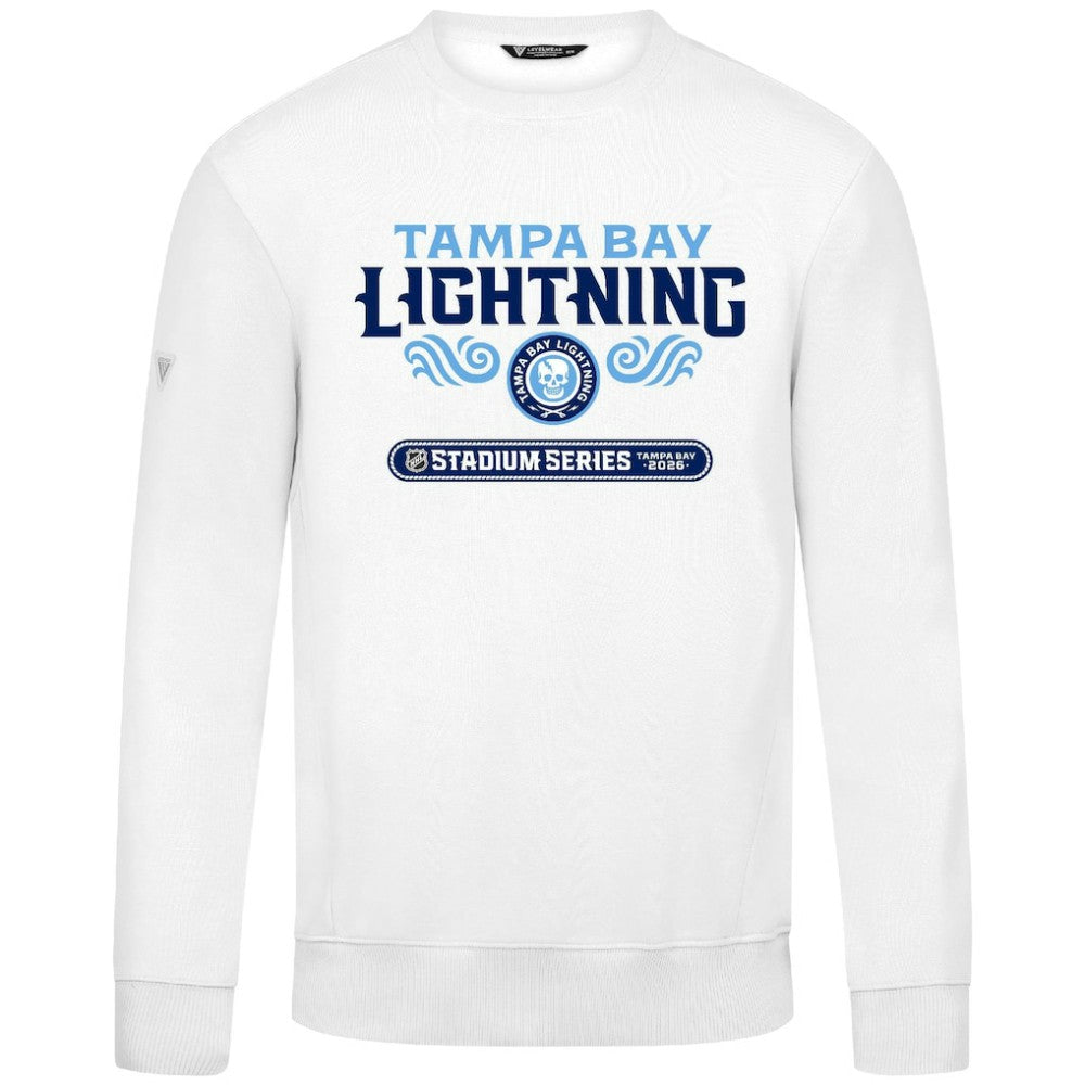 NHL Tampa Bay Lightning Levelwear 2026 NHL Stadium Series Zane Stacked Sweatshirt - White