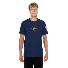 Los Angeles Dodgers New Era 2026 Gold Collection Logo & Patch T-Shirt - Navy T-shirts