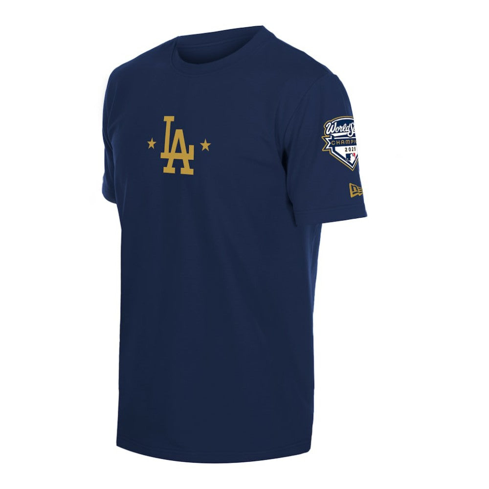 Los Angeles Dodgers New Era 2026 Gold Collection Logo & Patch T-Shirt - Navy T-shirts
