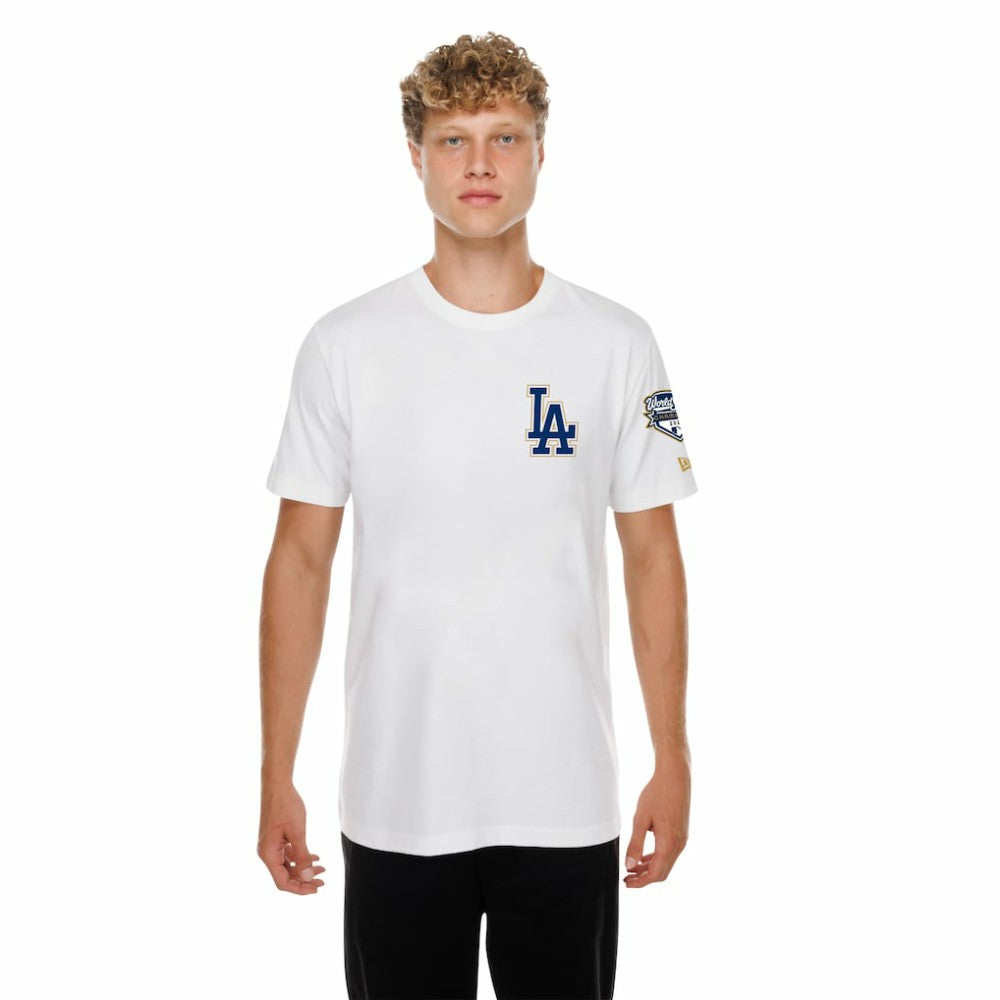 Los Angeles Dodgers New Era 2026 Gold Collection Logo & Patch T-Shirt - White T-shirts