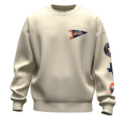 Houston Astros Fanatics Unisex Spirit Jersey Fleece Crewneck Pennant Sweatshirt - Tan Jerseys