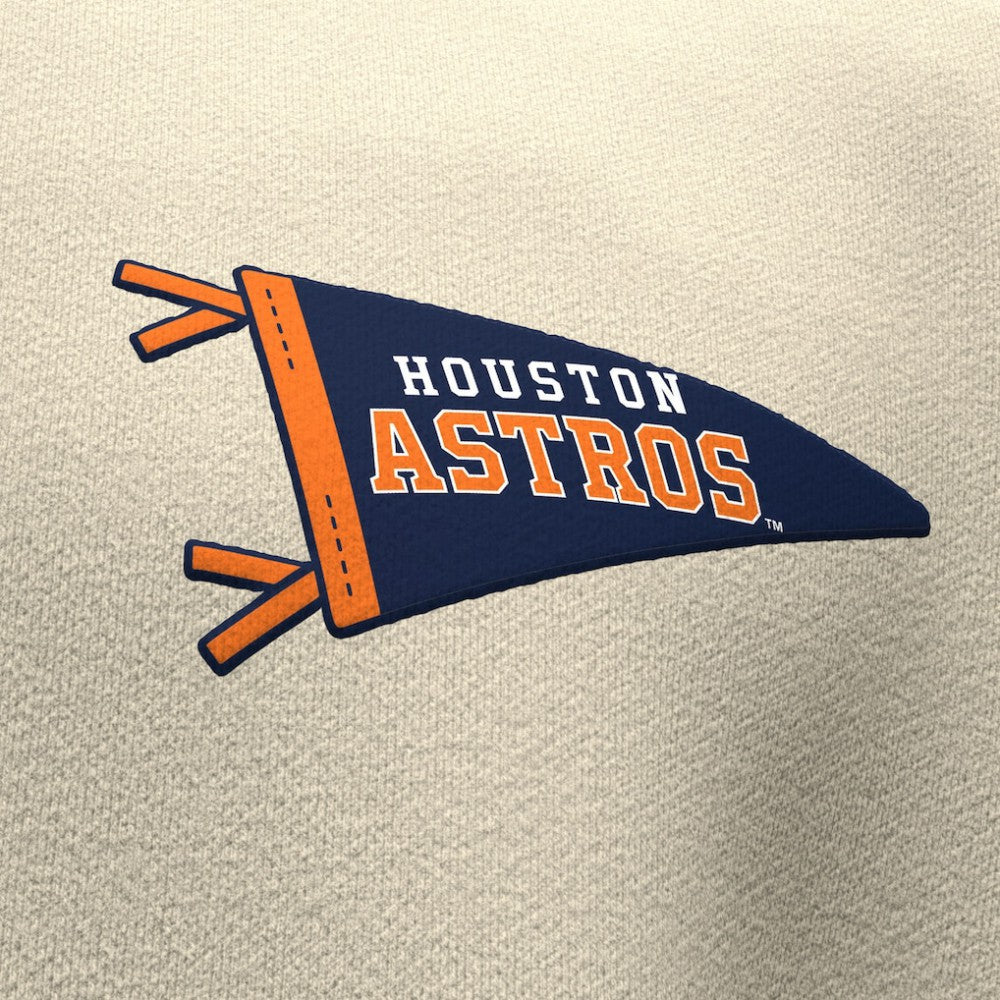 Houston Astros Fanatics Unisex Spirit Jersey Fleece Crewneck Pennant Sweatshirt - Tan Jerseys