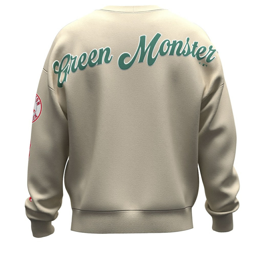 Boston Red Sox Fanatics Unisex Spirit Jersey Fleece Crewneck Pennant Sweatshirt - Tan Jerseys