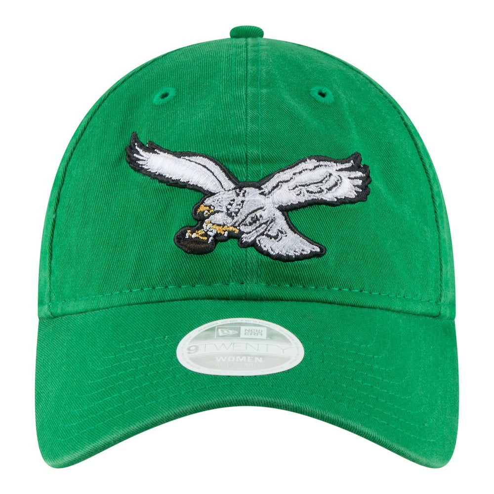 Philadelphia Eagles New Era Women's Throwback 9TWENTY Adjustable Hat Kelly Green