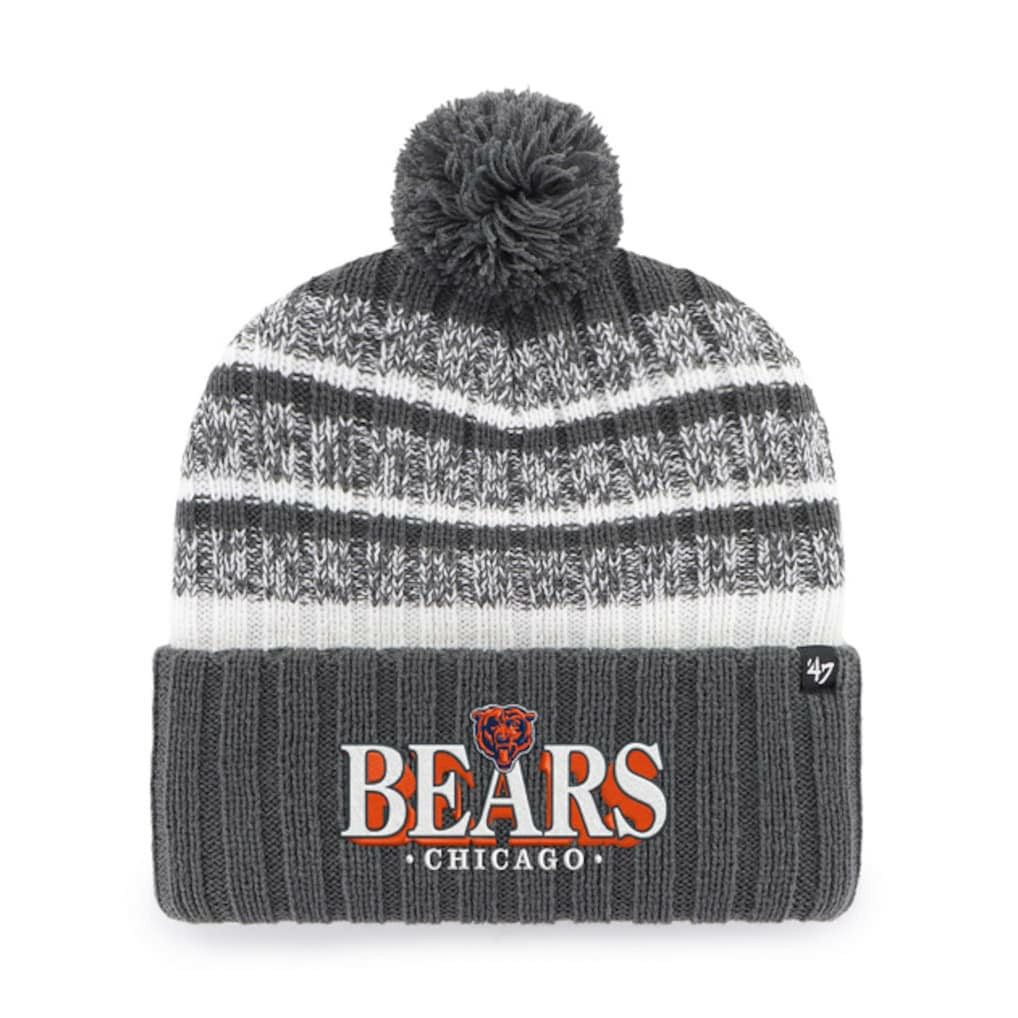 Chicago Bears '47 Tavern Cuffed Knit Hat with Pom Charcoal