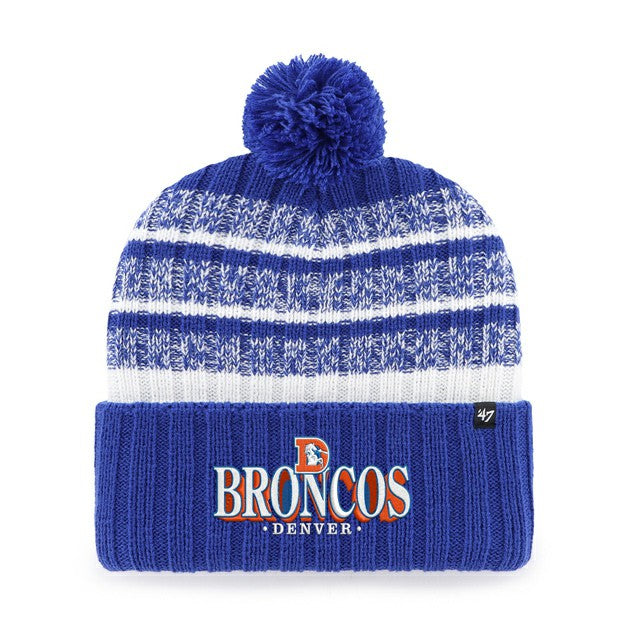 Denver Broncos '47 Tavern Cuffed Knit Hat with Pom Royal